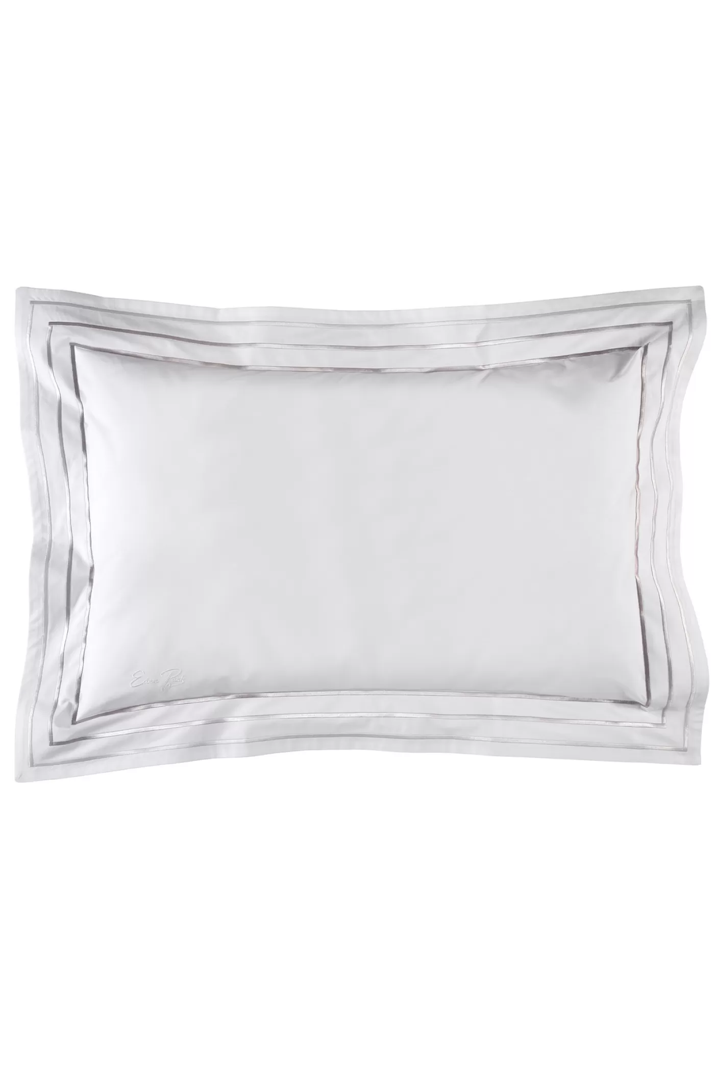 Best Sale 2 Taies D'oreiller Rectangulaires Blanc Et Argenté - Avec Toi Et Les Bleus Taies D'Oreiller