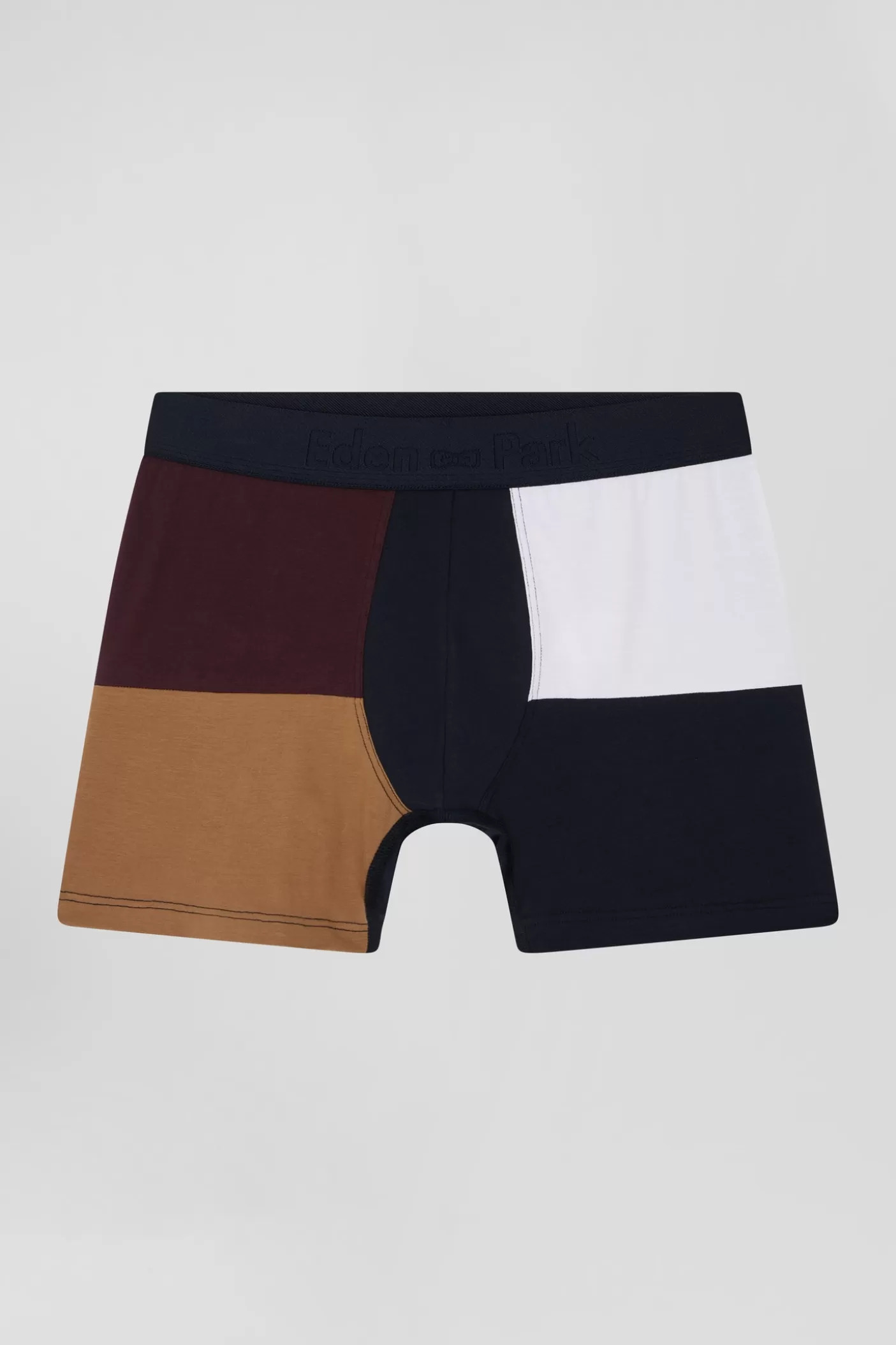 Best Boxer Colorblock En Coton Stretch Bordeaux Homme Sous-Vêtements