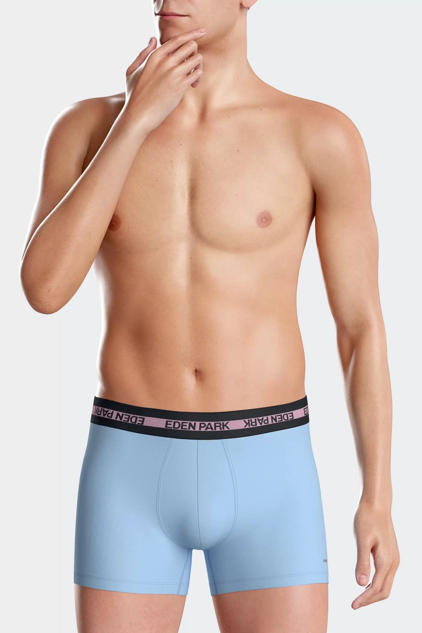 Best Boxer En Coton Stretch élastique Taille Siglé Ciel Homme Sous-Vêtements