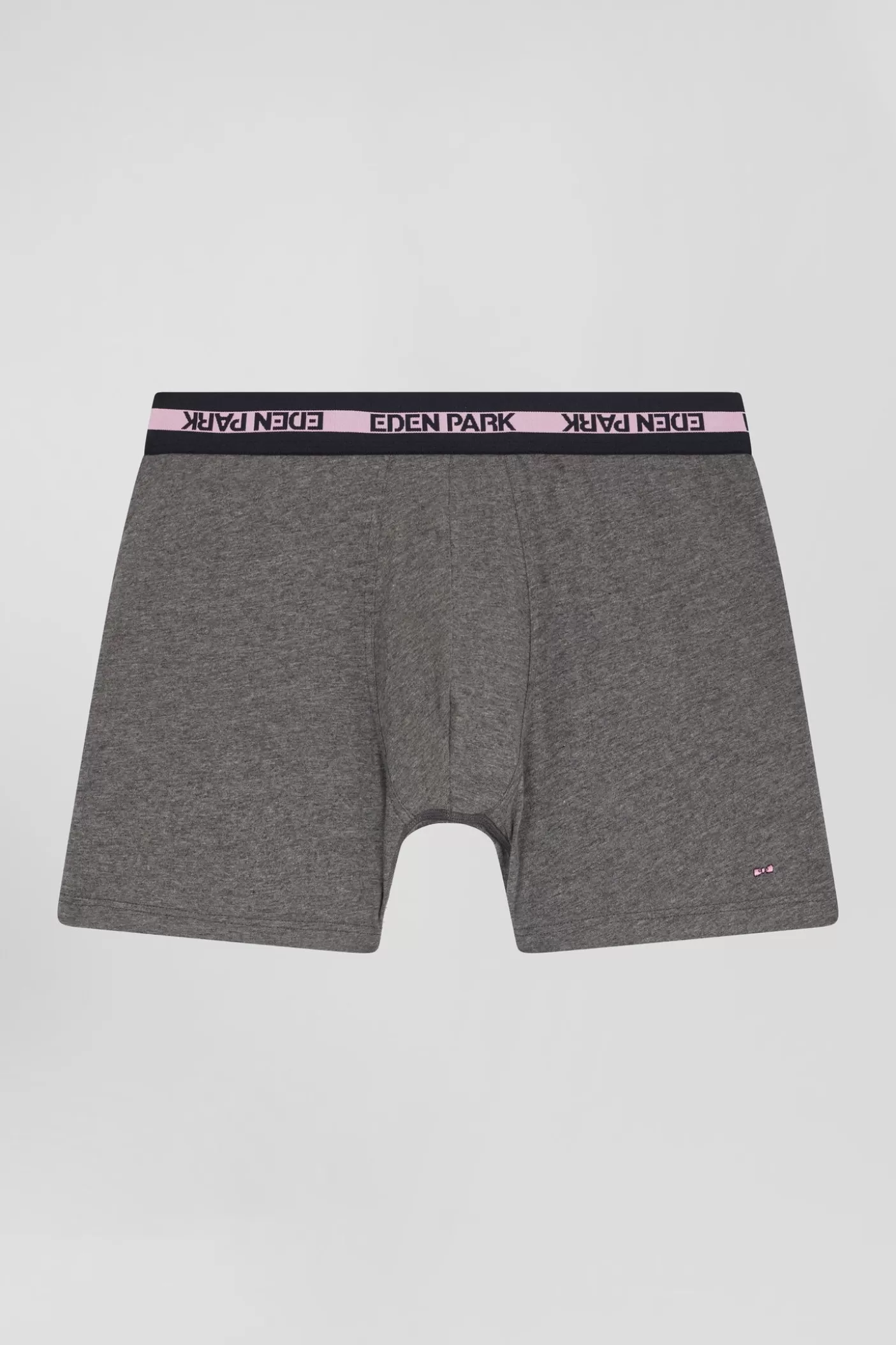 Cheap Boxer En Coton Stretch élastique Taille Siglé Gris Anthracite Homme Sous-Vêtements