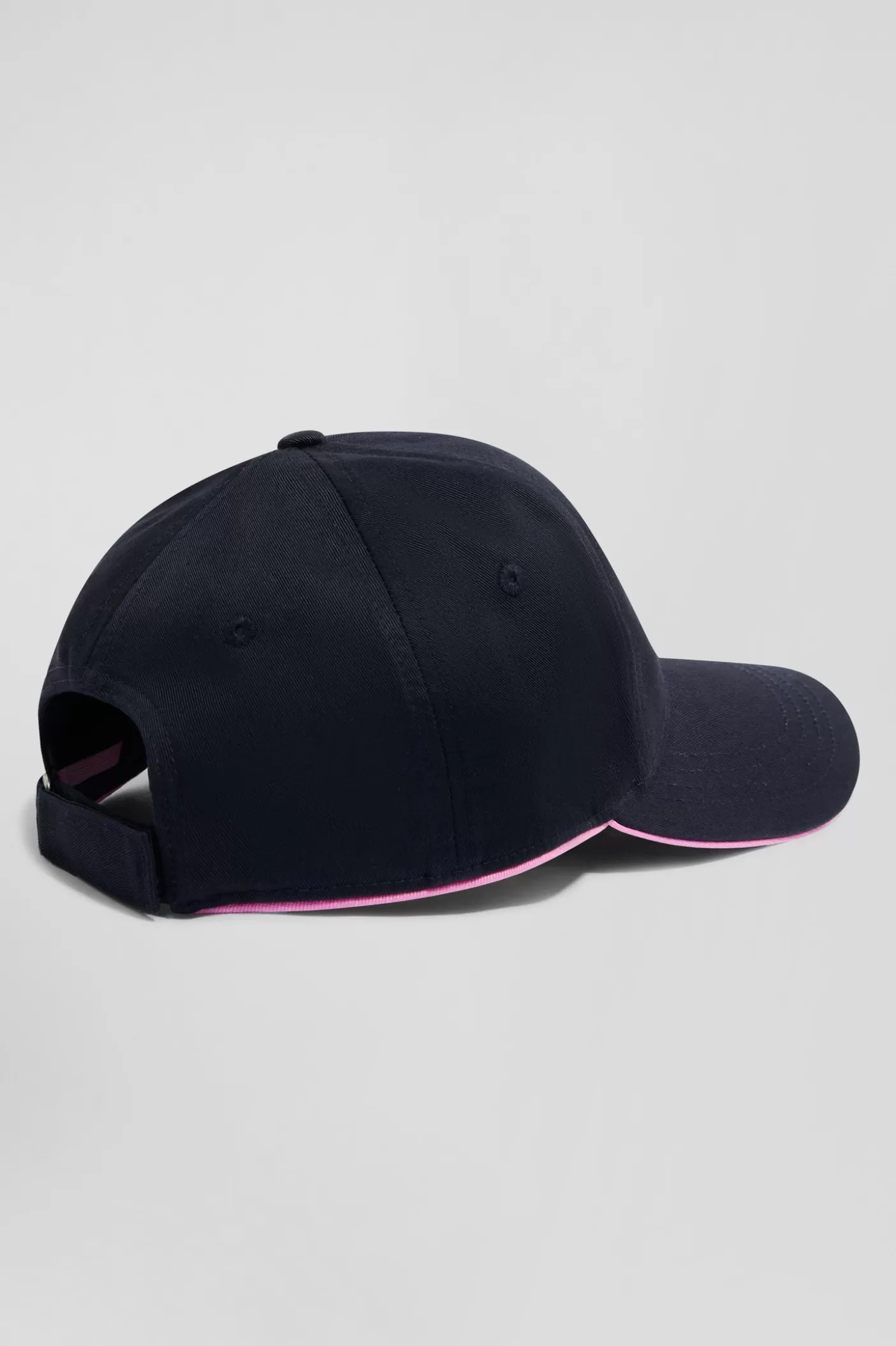 Cheap Casquette En Coton Bleu Marine Badge Nœud Papillon Passepoil Rose Homme Casquettes