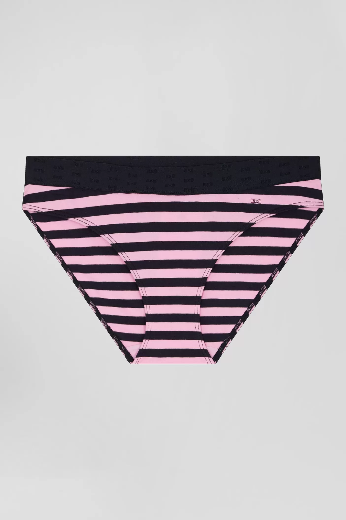 Cheap Culotte En Jersey De Coton Stretch Cerclée Bleu Marine Et Rose Femme Sous-Vêtements