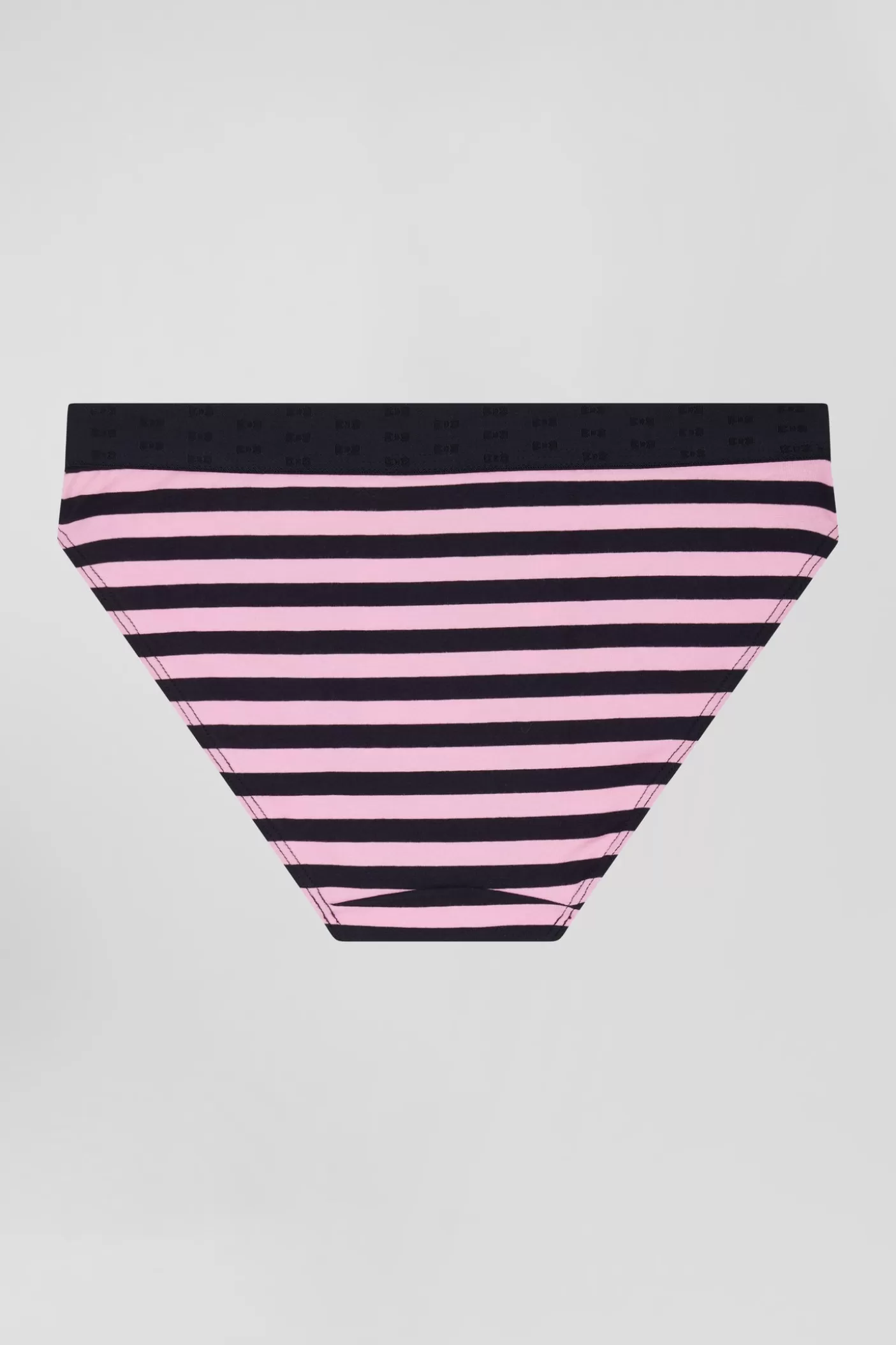 Cheap Culotte En Jersey De Coton Stretch Cerclée Bleu Marine Et Rose Femme Sous-Vêtements