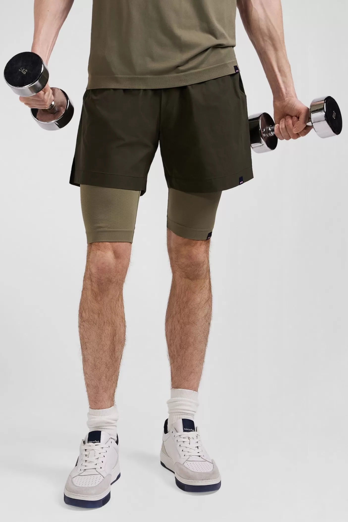 Cheap Cycliste De Sport Stretch Kaki Homme Shorts Et Bermudas