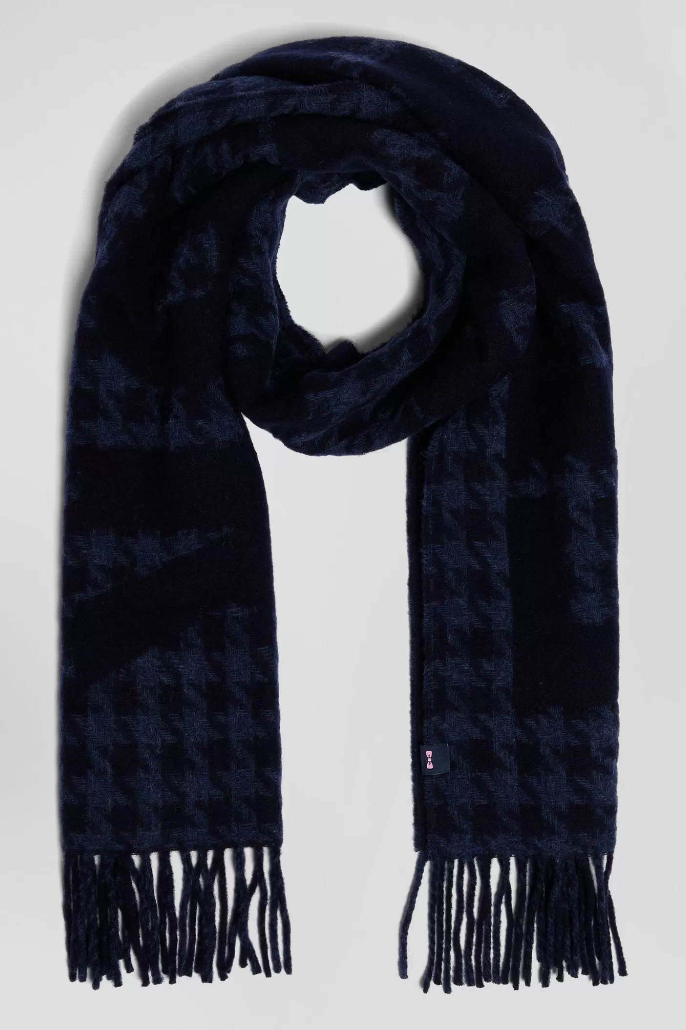 Cheap Echarpe En Laine Mélangée Bleu Marine Lettrage Jacquard Homme Echarpes Et Chèches