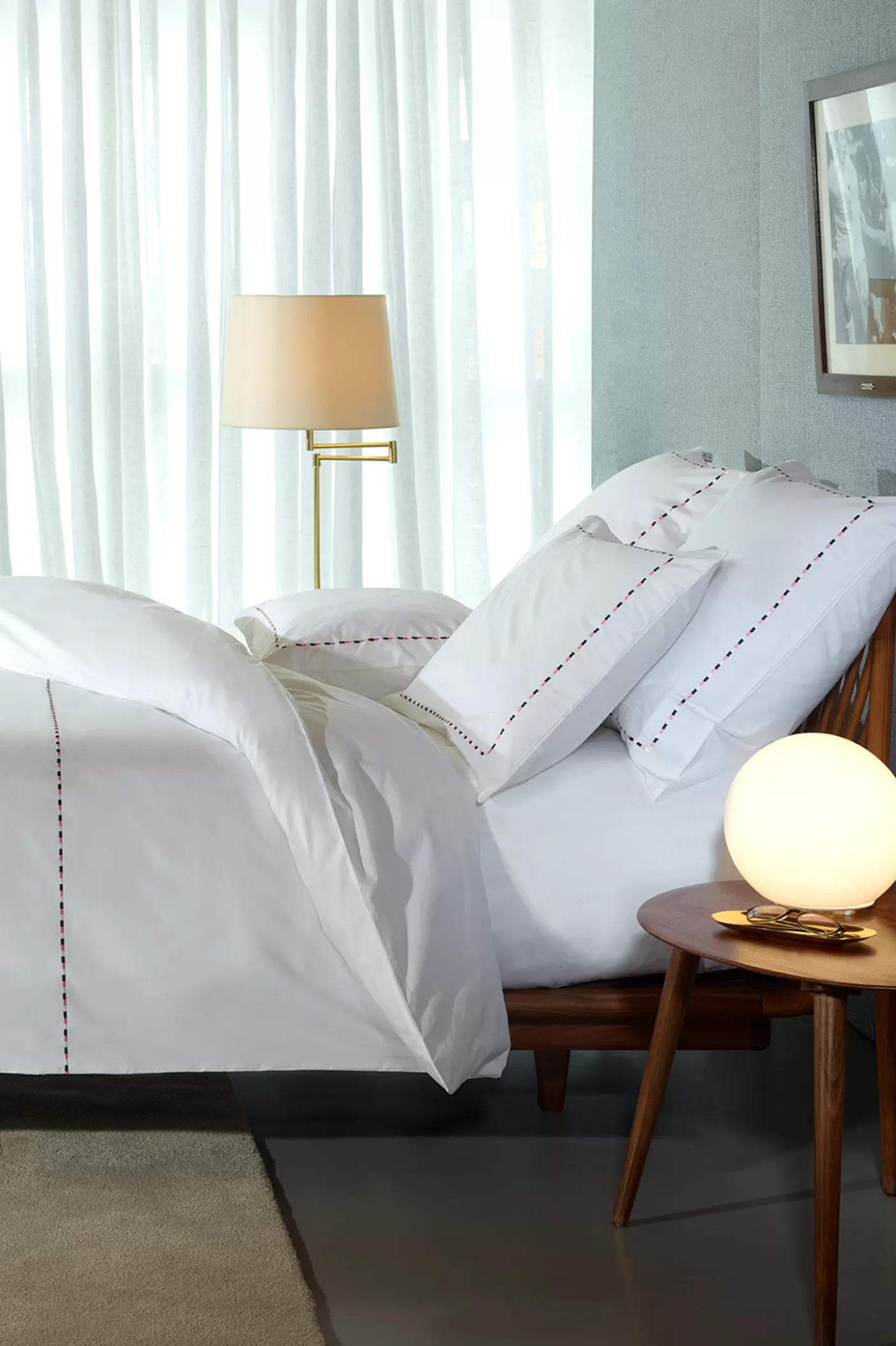 New Housse De Couette Blanc, Marine Et Rose - Décrochons La Lune Housses De Couette