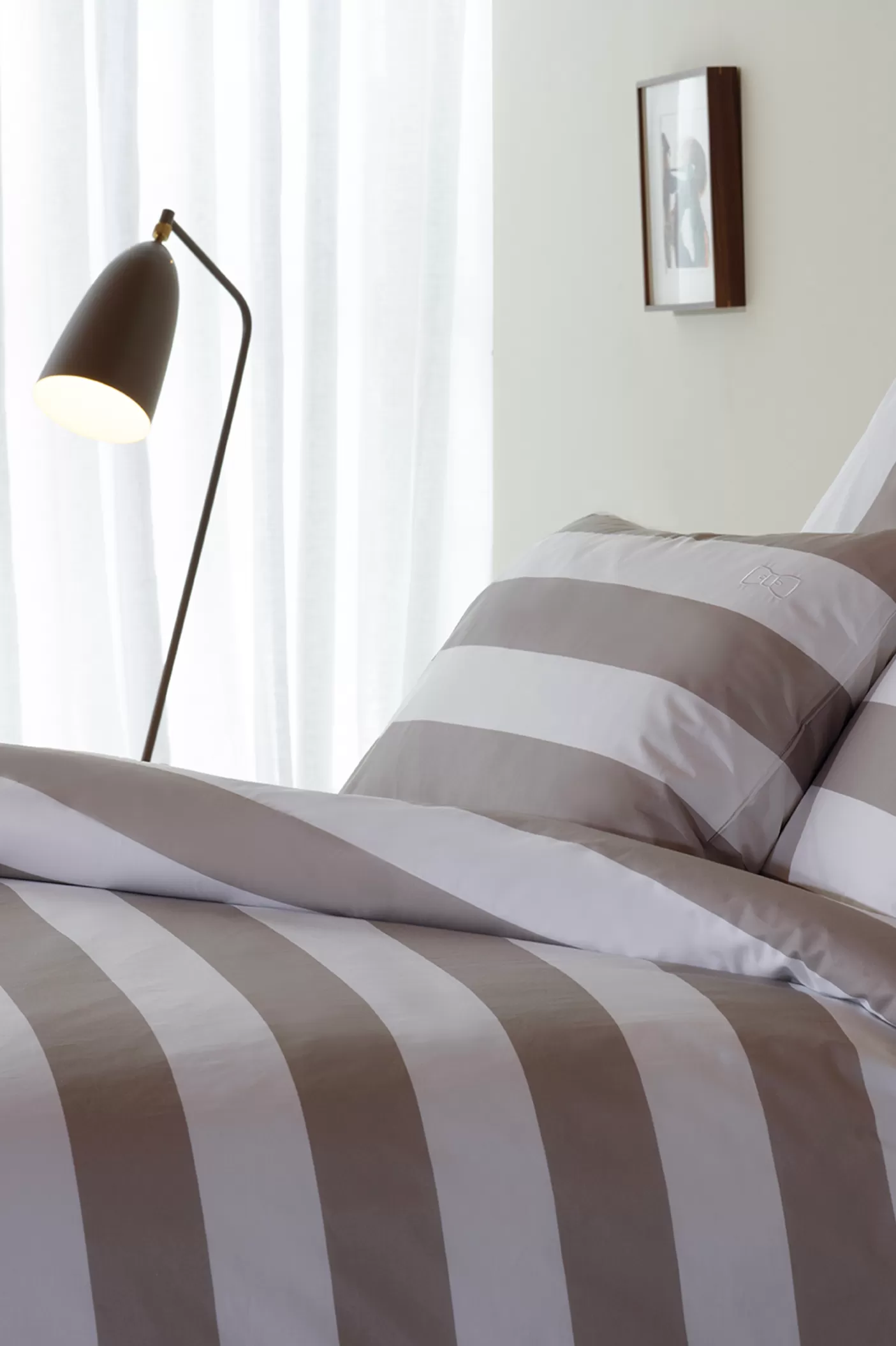 Clearance Housse De Couette à Rayures Grise - A La Recherche Du Ballon Perdu Housses De Couette