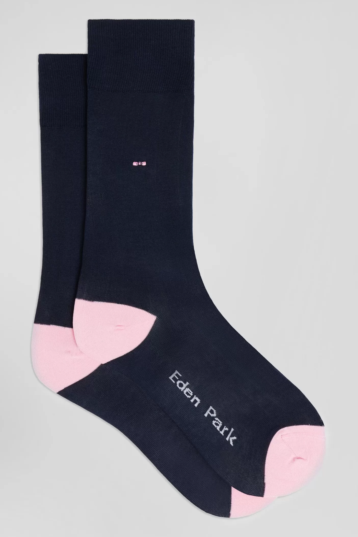 Best Sale Paire De Chaussettes En Coton Mélangé Bleu Marine Et Rose Homme Chaussettes