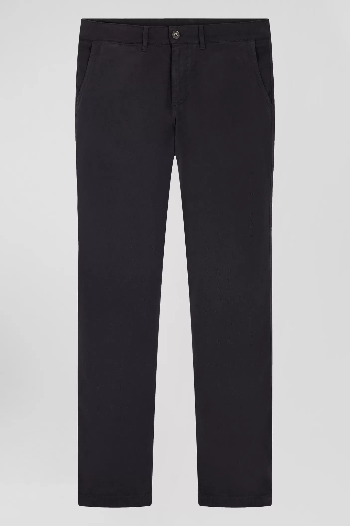 Best Pantalon Chino En Piqué De Coton Stretch Et Modal Gris Coupe Regular Homme Pantalons