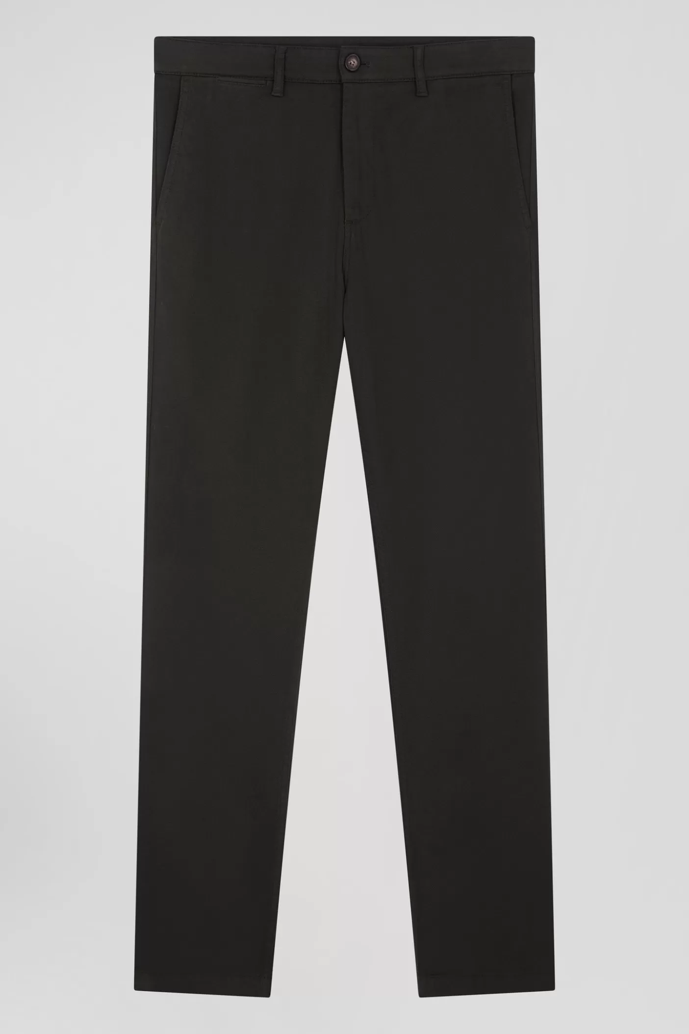 Best Pantalon Chino En Piqué De Coton Stretch Et Modal Kaki Coupe Regular Homme Pantalons