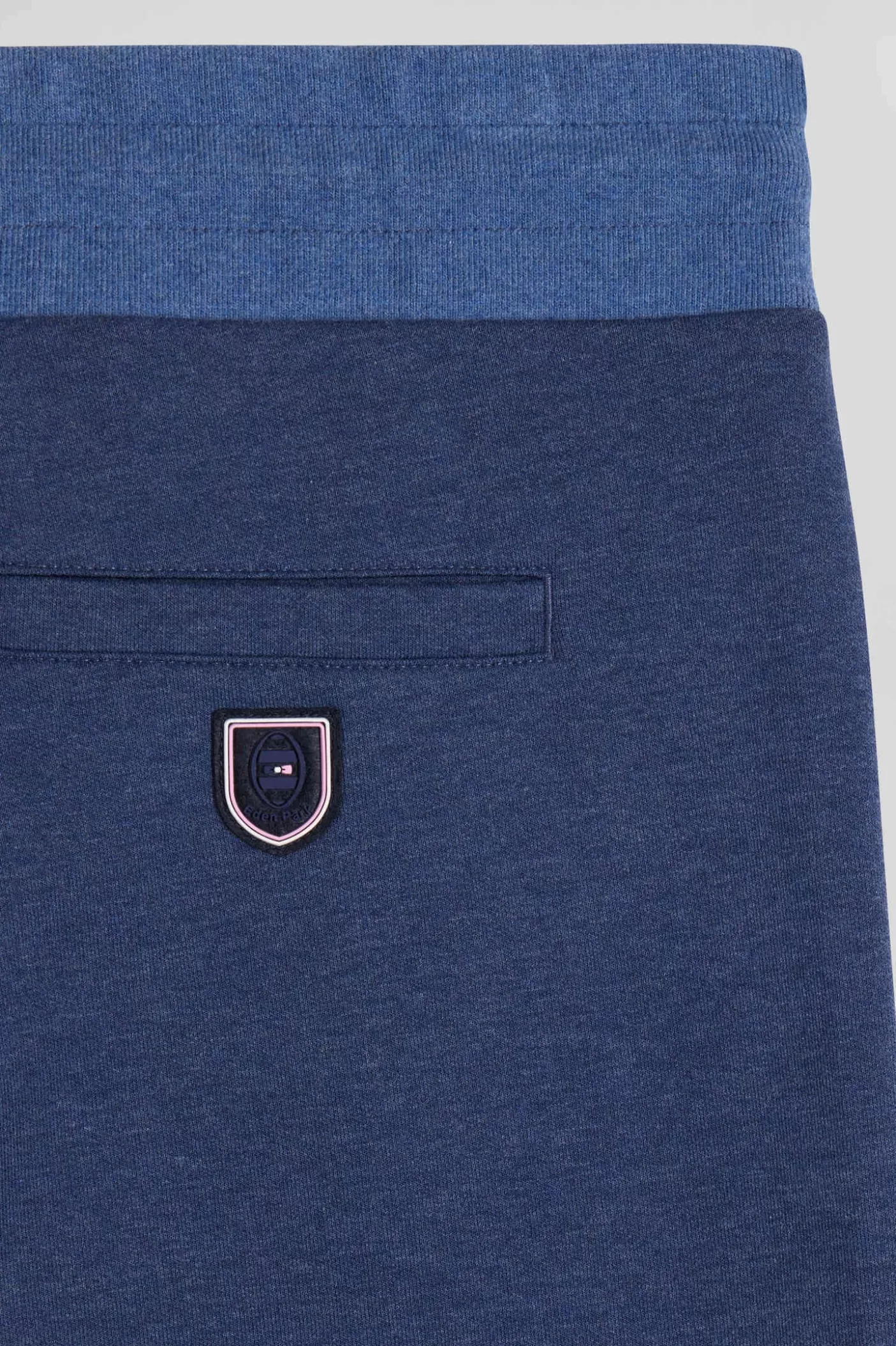 Online Pantalon Jogging En Coton Mélangé Bicolore Bleu Marine Coupe Regular Homme Pantalons