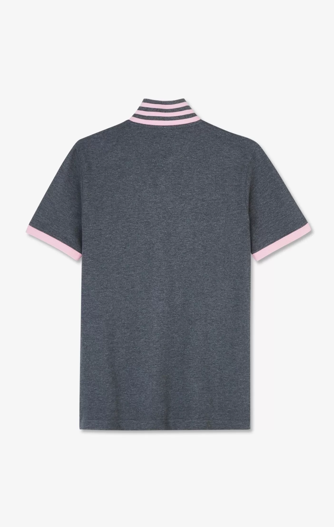 Discount Polo Gris En Coton Pima Avec Détails Contrastés Homme Polos