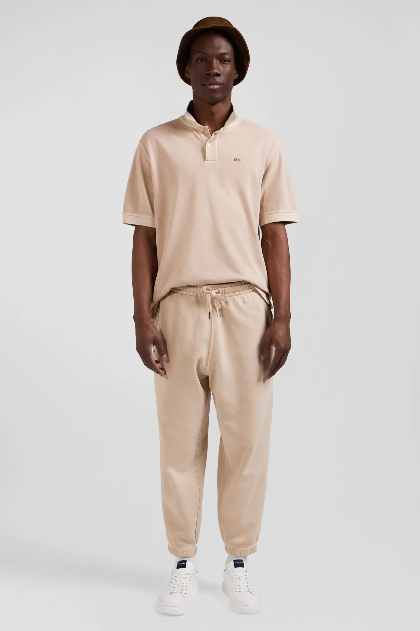 Online Polo Manches Courtes Unisexe En Piqué Coton Beige Surteint Coupe Oversized Femme/Homme Polos | Polos