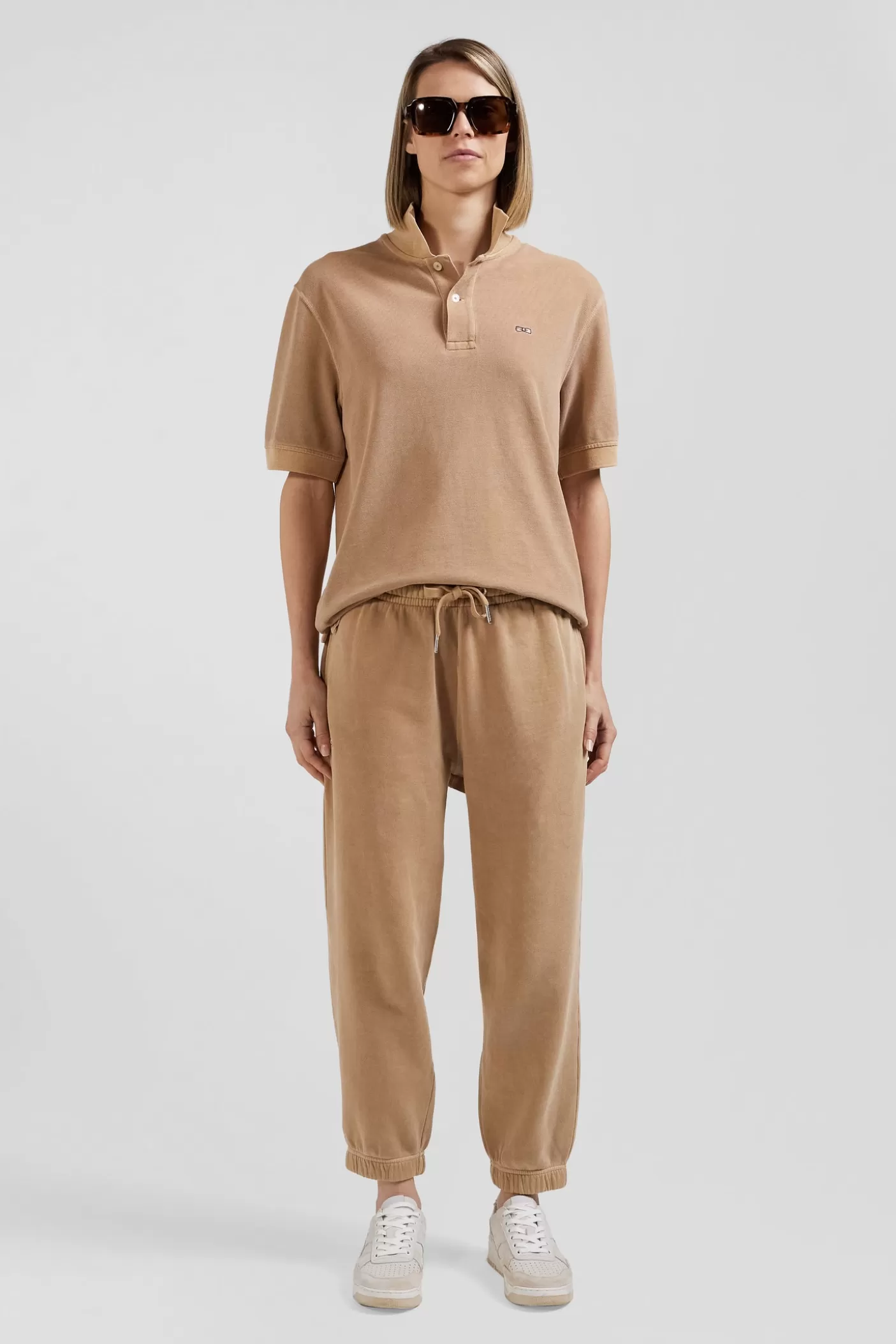 Best Sale Polo Manches Courtes Unisexe En Piqué Coton Camel Surteint Coupe Oversized Femme/Homme Polos | Polos
