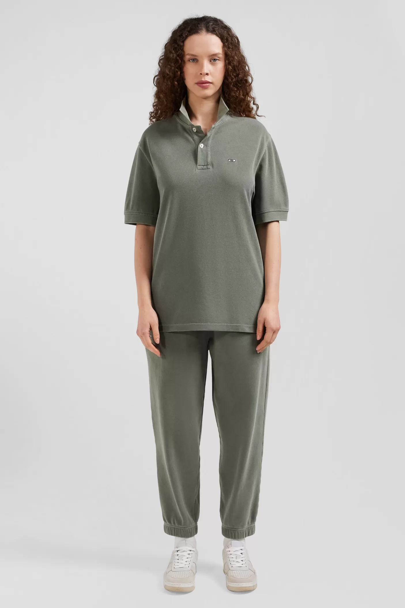 Flash Sale Polo Manches Courtes Unisexe En Piqué Coton Kaki Surteint Coupe Oversized Femme/Homme Polos | Polos