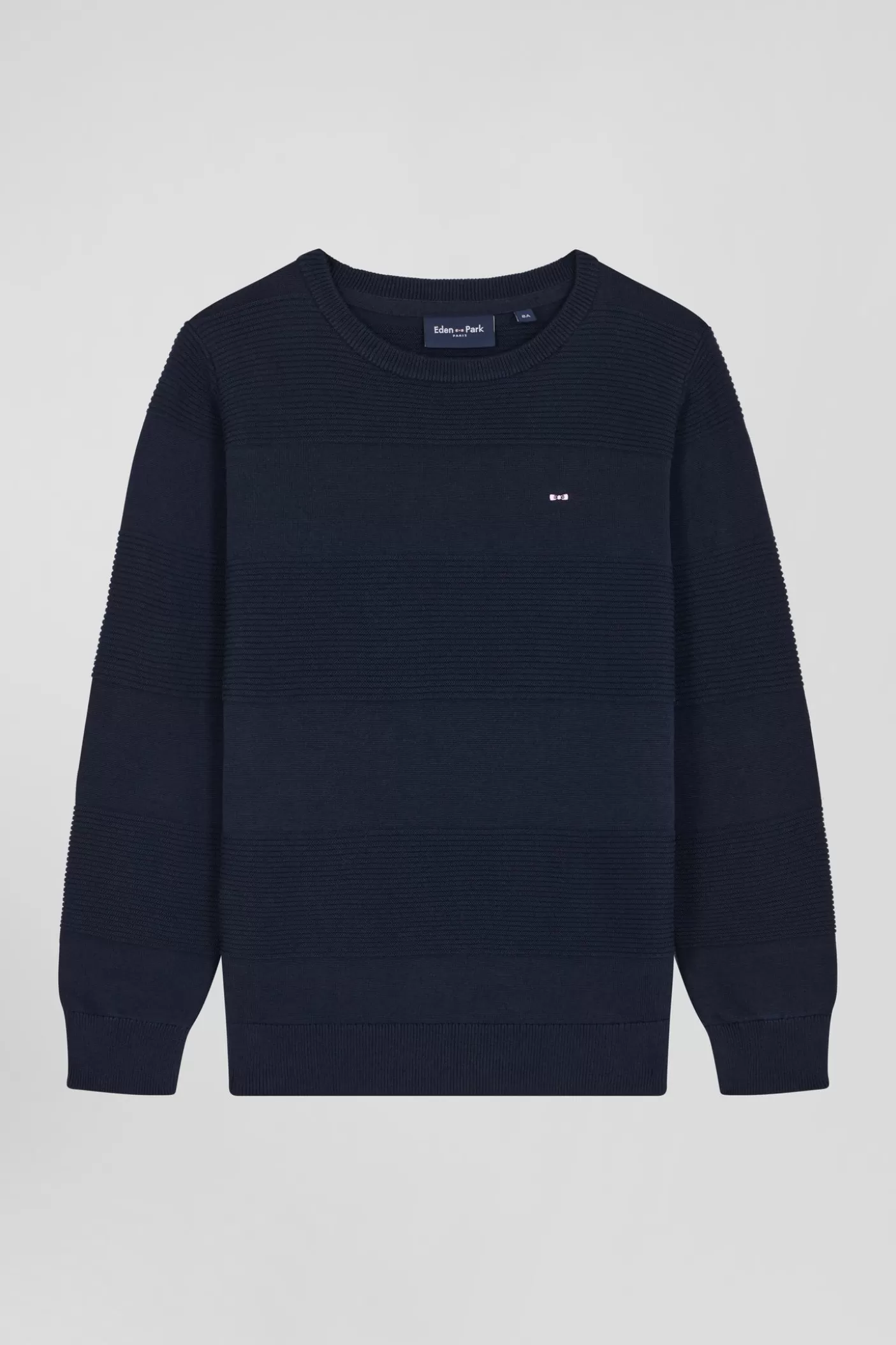 Best Pull Col Rond Cerclé En Coton Bleu Marine Coupe Regular Enfant Vêtements