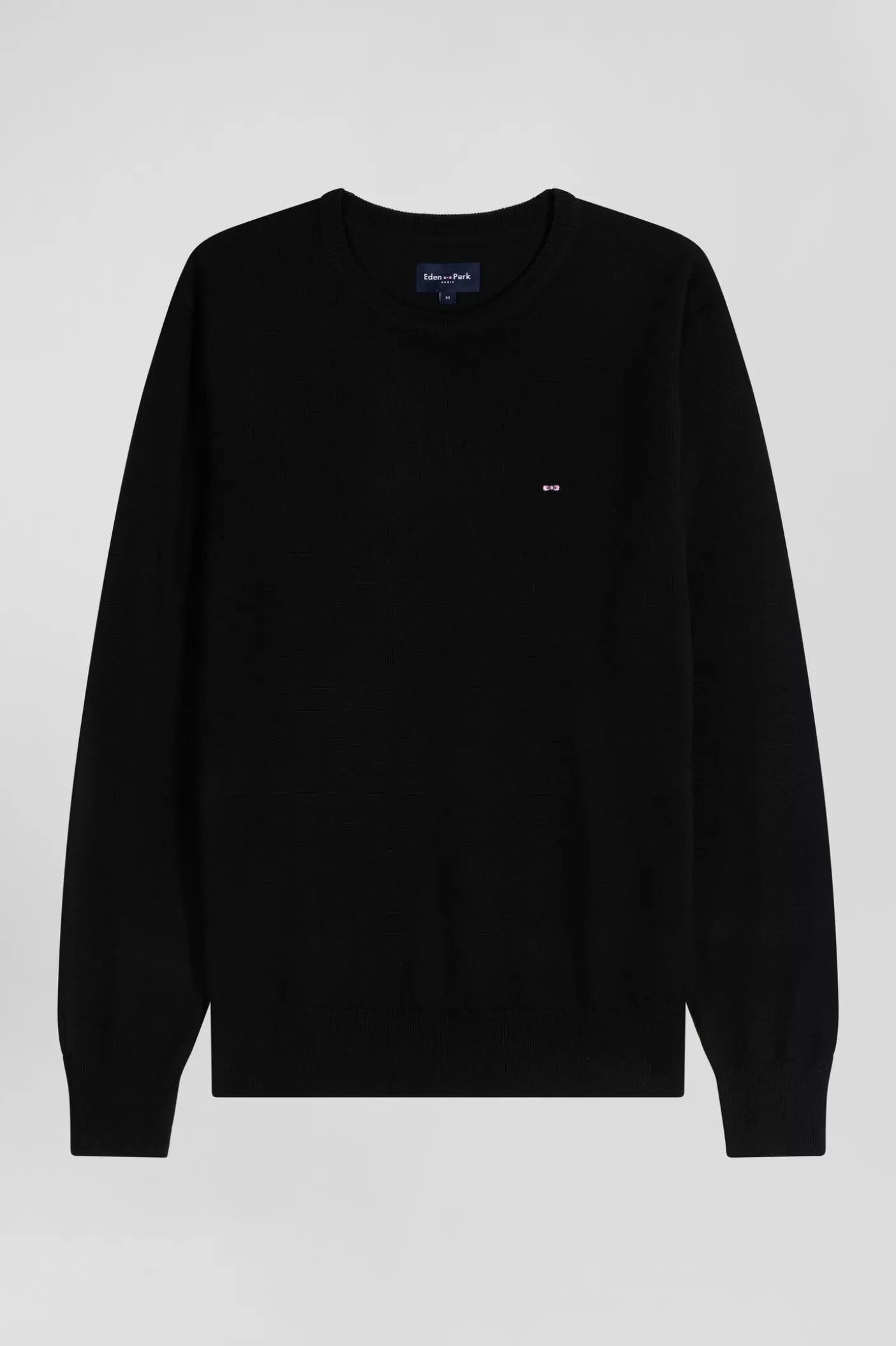 Best Pull Col Rond Uni En Laine Mérinos Noir Coupe Regular Homme Pulls
