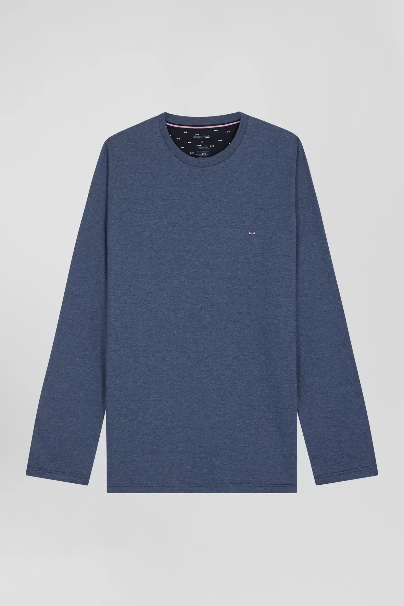 Online Pyjama Long En Coton Bleu Foncé Pantalon à Micromotifs Nœuds Papillon Homme Pyjamas