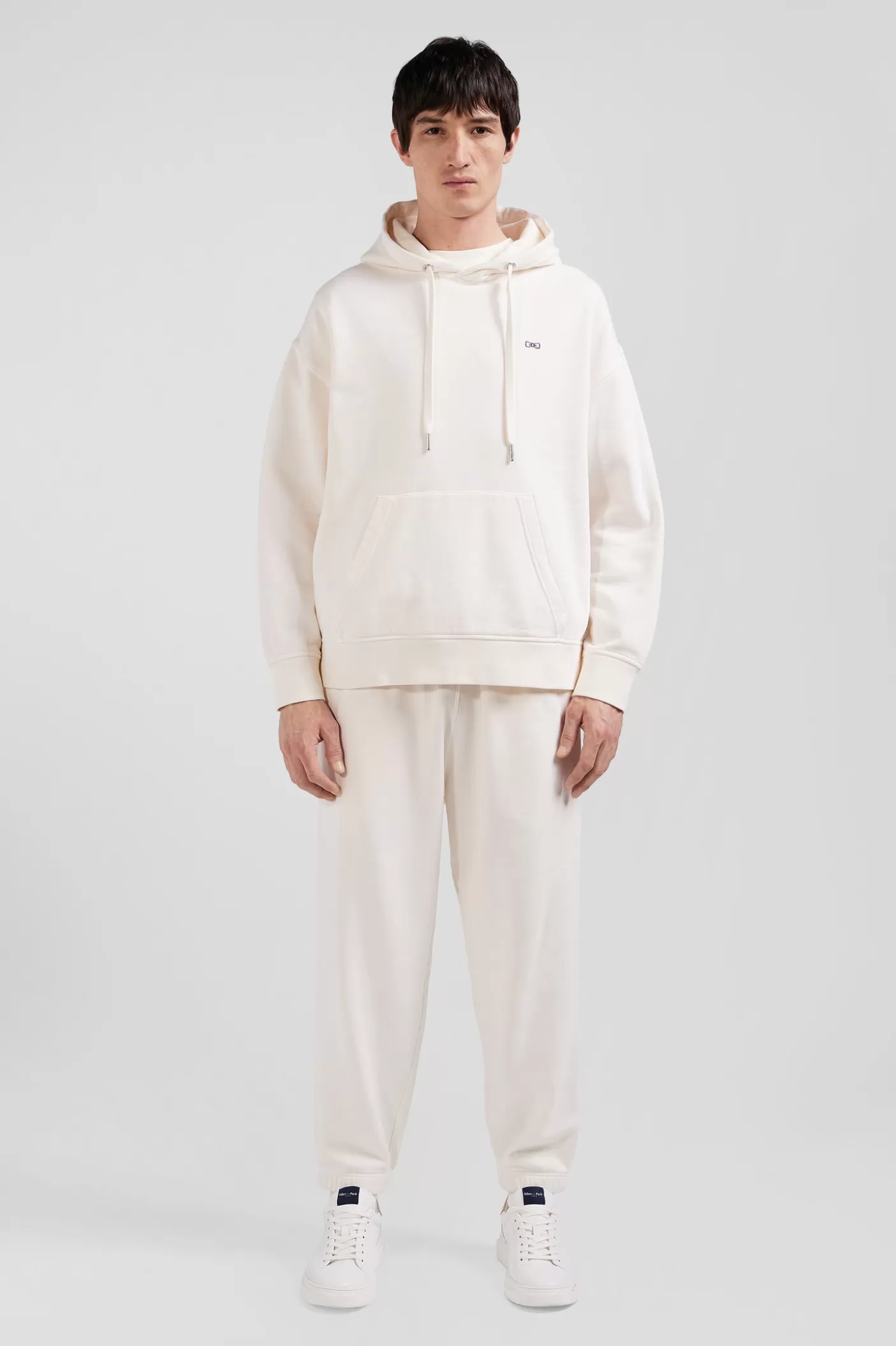 Cheap Sweatshirt à Capuche Unisexe En Molleton Coton écru Surteint Coupe Oversized Femme/Homme Sweats | Sweats