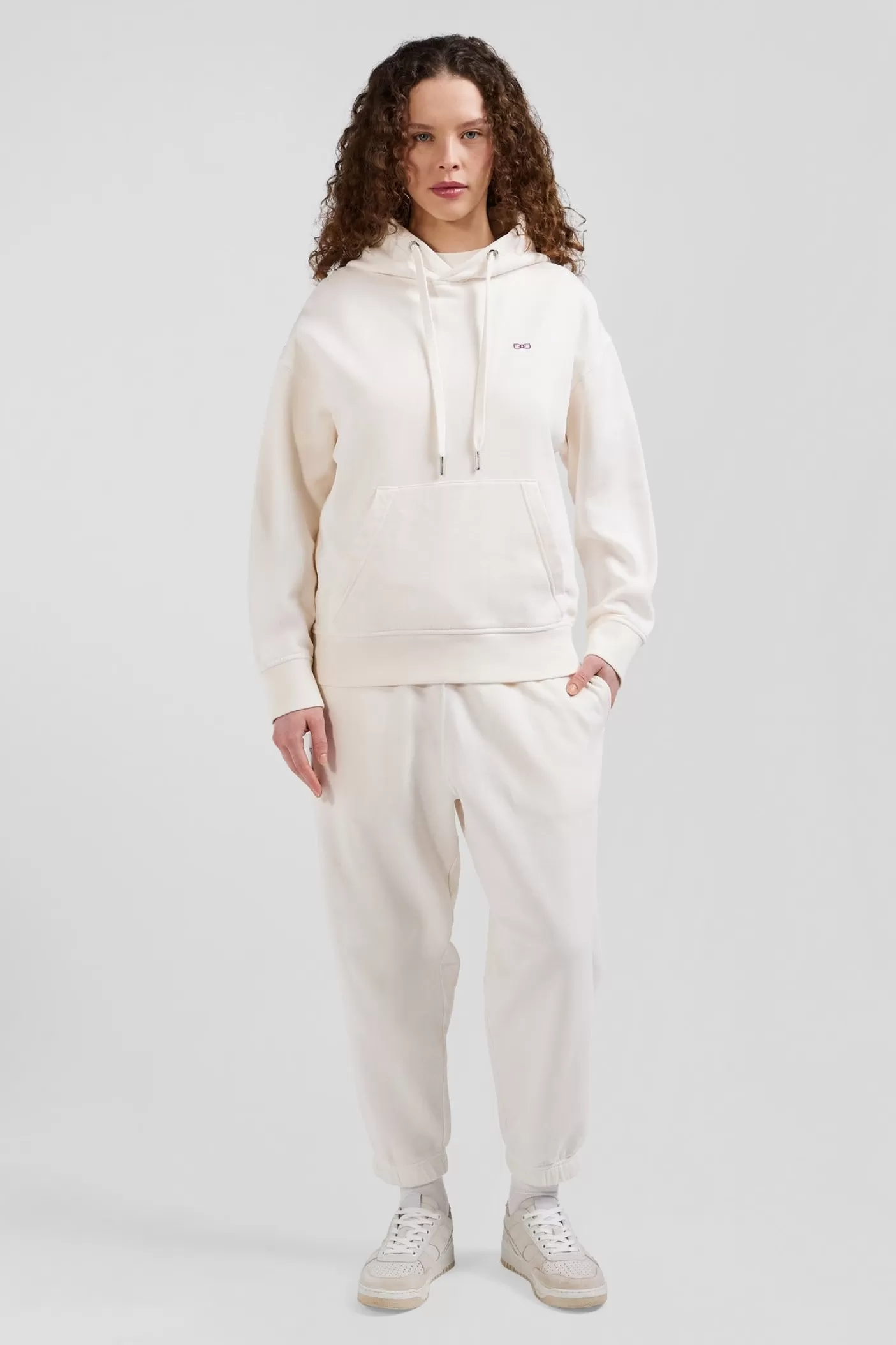 Cheap Sweatshirt à Capuche Unisexe En Molleton Coton écru Surteint Coupe Oversized Femme/Homme Sweats | Sweats
