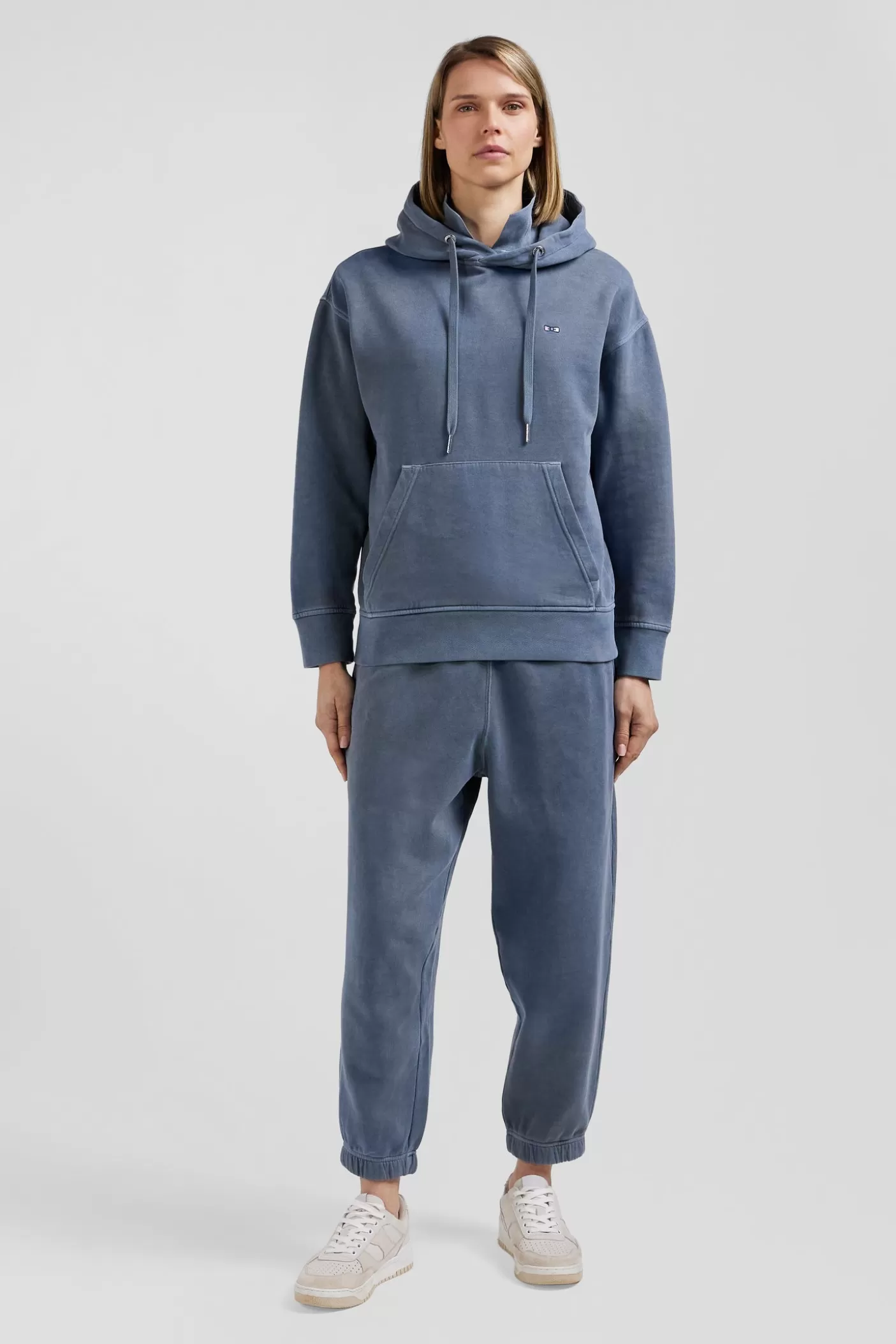 Cheap Sweatshirt à Capuche Unisexe En Molleton Coton Gris Surteint Coupe Oversized Femme/Homme Sweats | Sweats