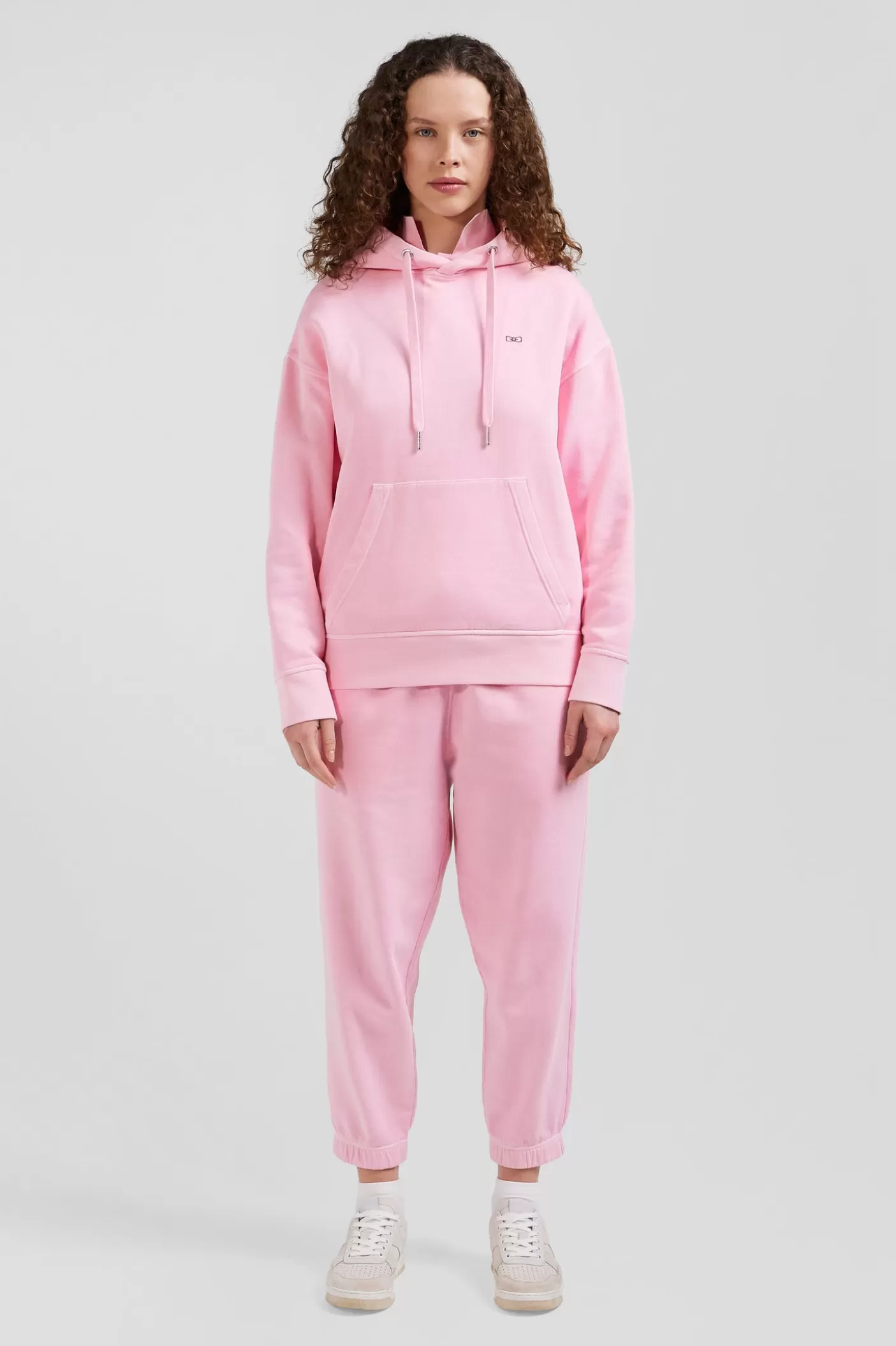 Sale Sweatshirt à Capuche Unisexe En Molleton Coton Rose Surteint Coupe Oversized Femme/Homme Sweats | Sweats